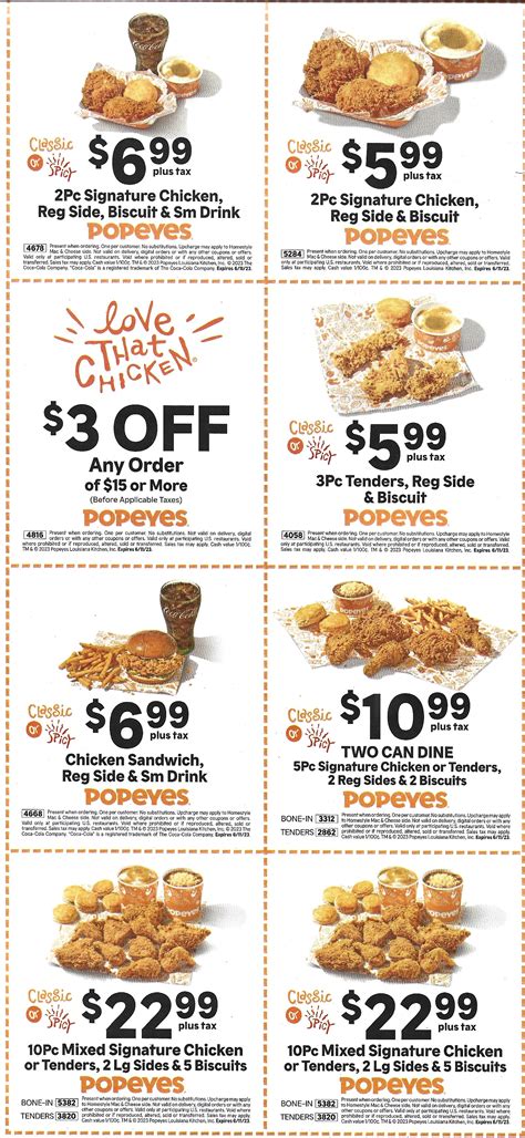 popeyes coupons 2023 printable